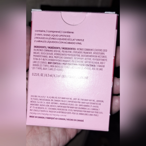 Mary Kay Vinyl Shine Liquid Lip Set Luminous Red And Vivid BERRY New In Box - Picture 3 of 4